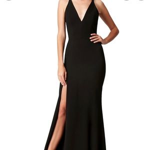 Full length black gown